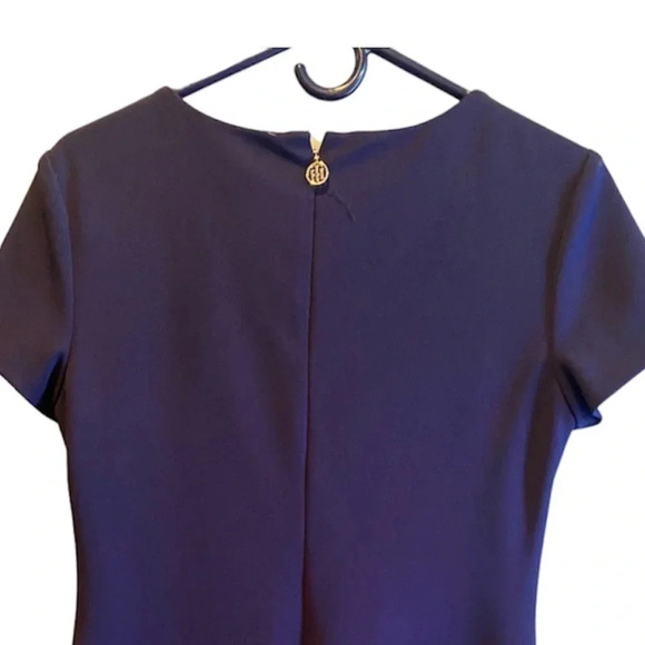 TOMMY HILFIGER EUC WOMENS BLUE NAVY DRESS TOP BOTTOM WEDDING EASTER SIZE 6 - Picture 3 of 4